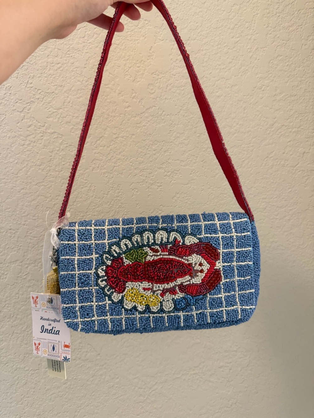 Viral Lobster Beaded Shoulder Bag w/ Butter charm New Release 2026